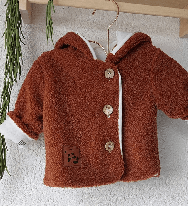 Veste bouclettes "Panda" 56/62 