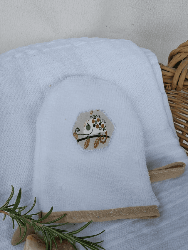 Mini gant de toilette caméléon 